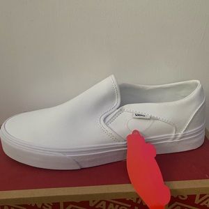 New white slip on vans. Worn once . Tag was removed Size 10 women